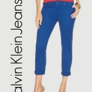 Calvin Klein Jeans Royal Blue Skinny Crop Pants Size 4